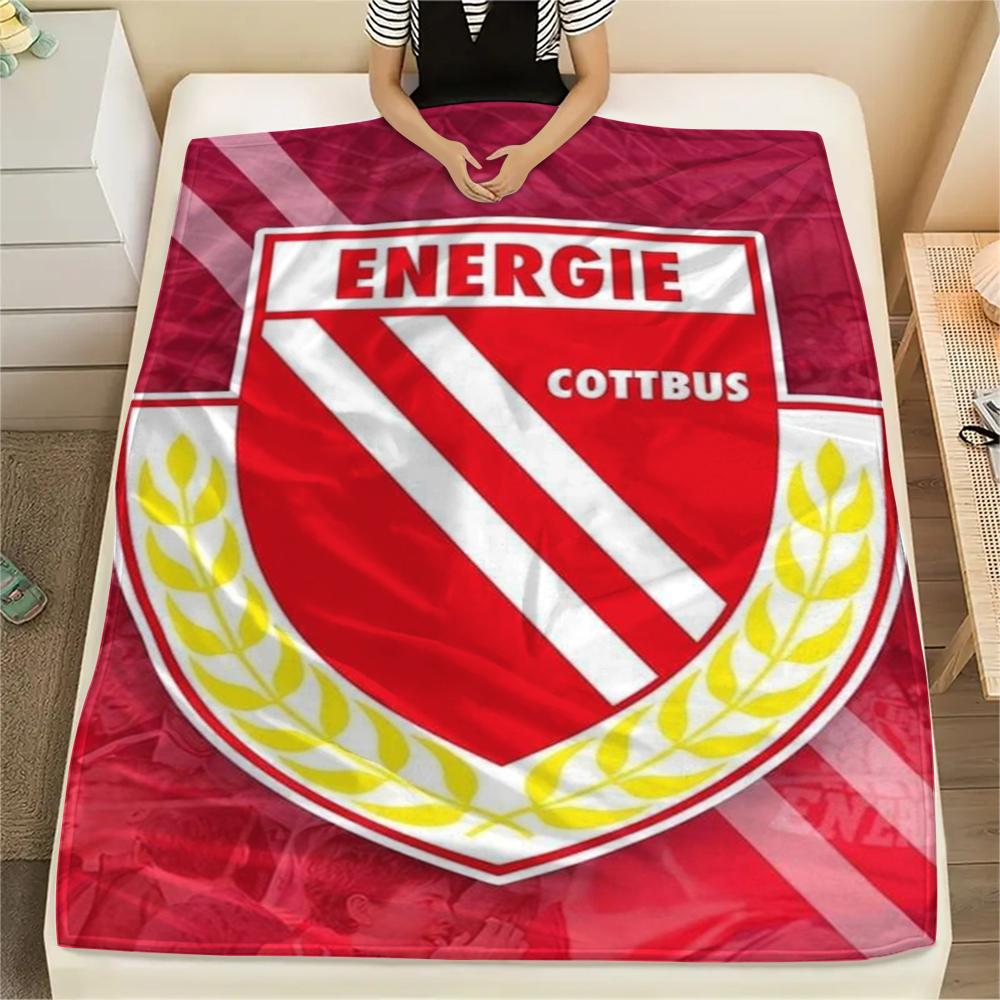 1 шт. Фланелевое одеяло с принтом Energie Cottbus, Высококачественное, Удобное для всех сезонов, Декор для дома, Тепло и комфорт, Идеально для рождественских подарков38