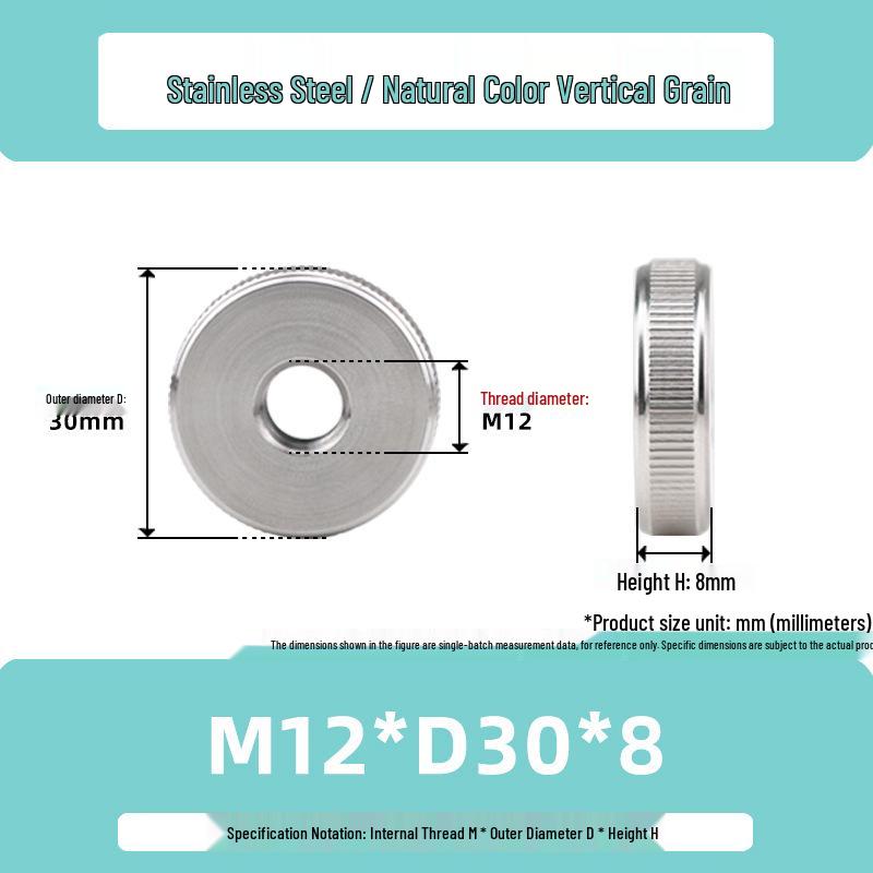 Высокопрочная накатанная гайка M3/M6/M10 из нержавеющей стали