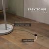 Metal Frame Floor Lamp with 350 Degree Rotating Lampshade, for Living Room and Bedroom, LED Bulb Included, Grey