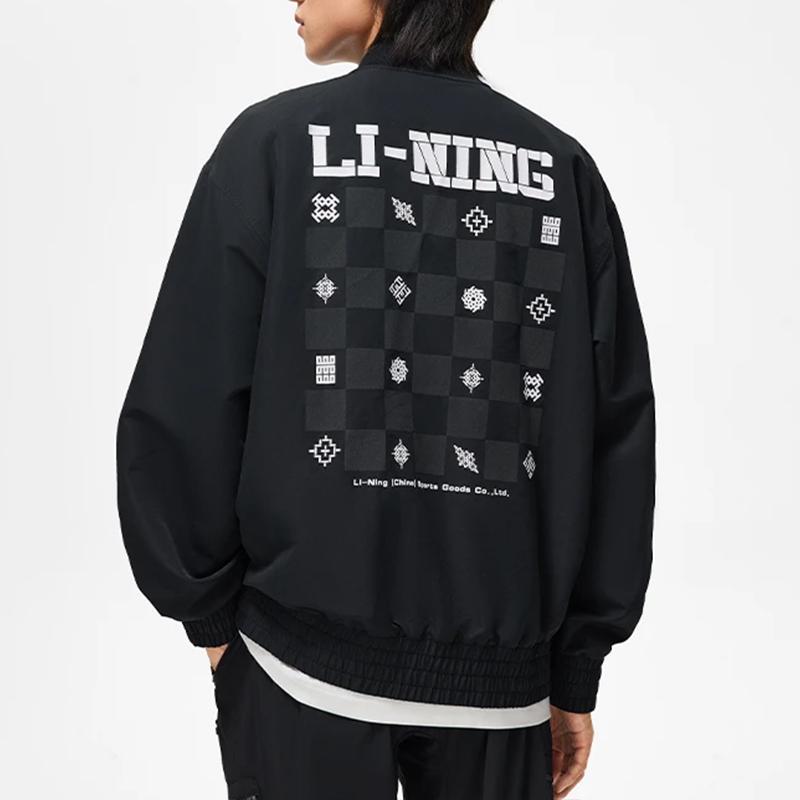 Li Ning Куртка Коллекция Спортивная Жизнь Мужская Черная AJDT361-2
