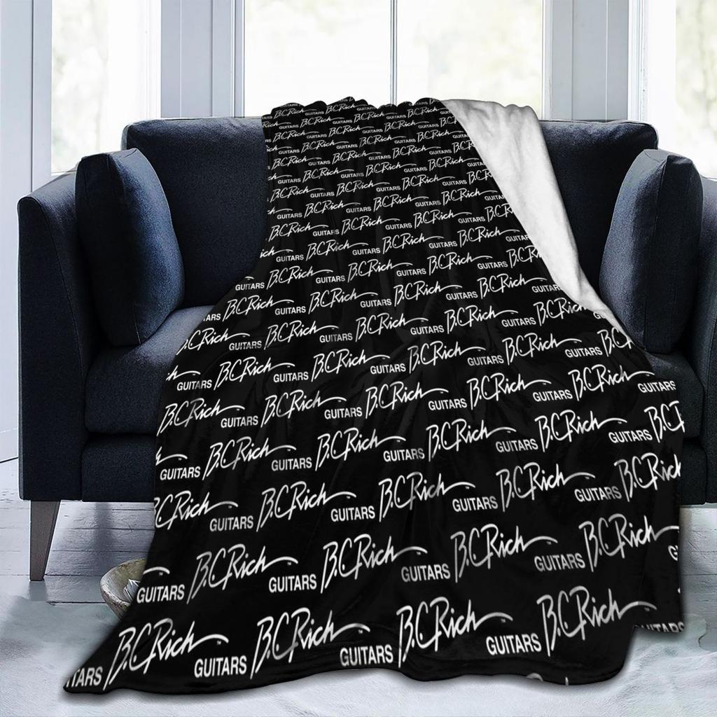 B.C.Rich Guitar Logo  Blankets Flannel Sofa Throw Blanket Multi-function for Home Bedroom Travel Throws Bedspread Quilt