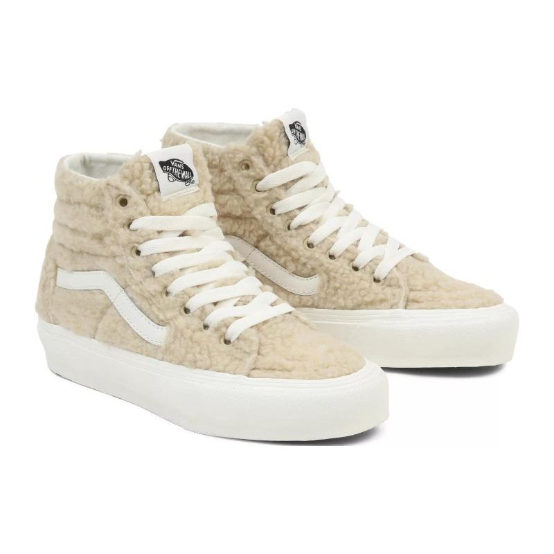 Vans SK8 Hi Tapered Унисекс Высокие Кеды для Скейтбординга Бежевые На Флисовой Подкладке Повседневные VN0A7Q62BKB