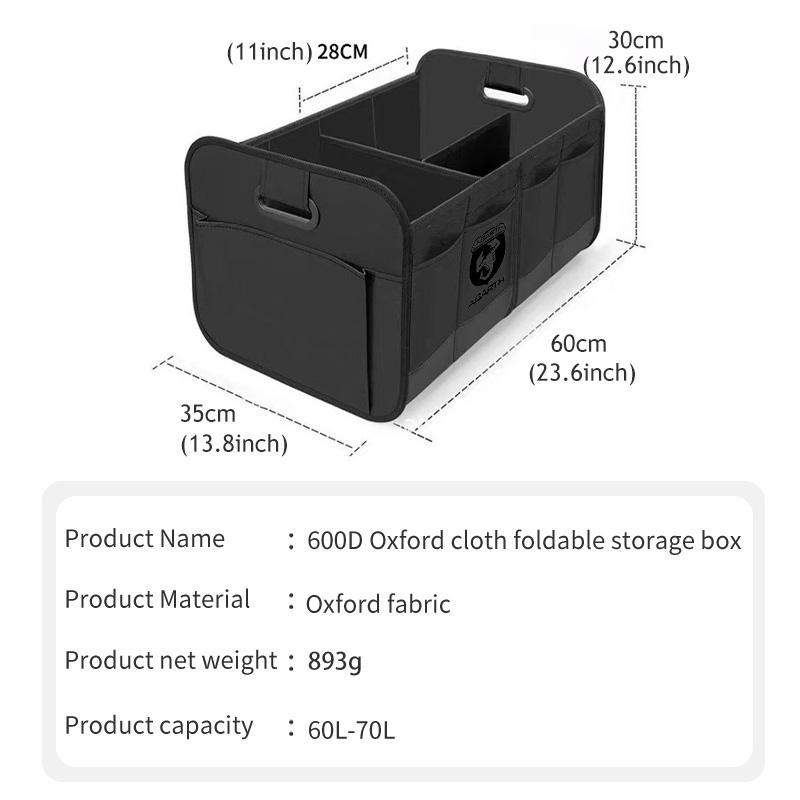 Foldable Trunk Storage Box Waterproof Oxford Cloth Large-Capacity Organizer Bag For Abarth FIAT 500 Tipo FR Panda Argo Freemont