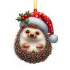 Рождественские украшения для елки Акриловый мультяшный животный подвесной талисман для зеркала заднего вида автомобиля 2D плоский кулон кошка/собака/медведь/кролик для елки Аксессуар для интерьера автомобиля