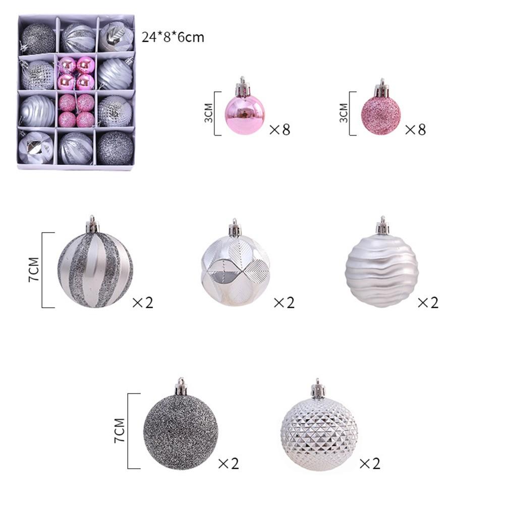 26PCS Mixed Christmas Balls Baubles Xmas Tree Ornament Christmas Home Decoration