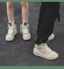 Осенние корейские кроссовки с толстой подошвой и высоким верхом 2024 года: Увеличивающие рост, универсальные и модные повседневные туфли на шнуровке.