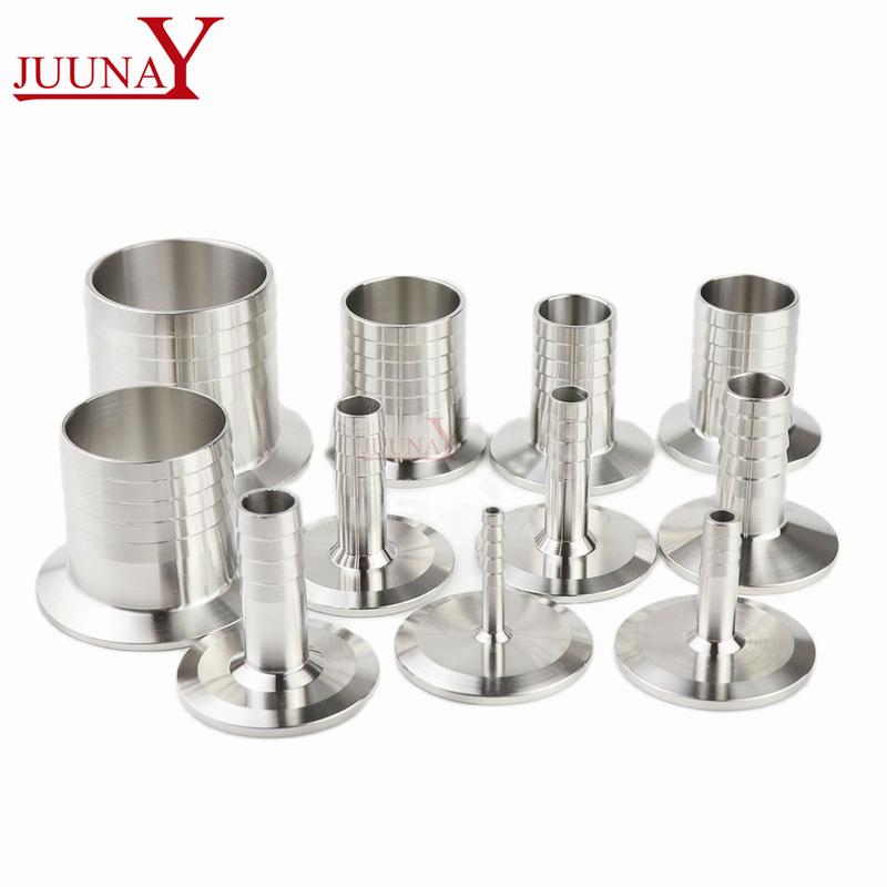 6mm/8mm/10mm/12mm/19mm/51mm Stainless Steel SS304 Sanitary Hose Barb Pipe Fitting Ferrule OD 50.5mm-64mm fit 1.5" 2" Tri Clamp