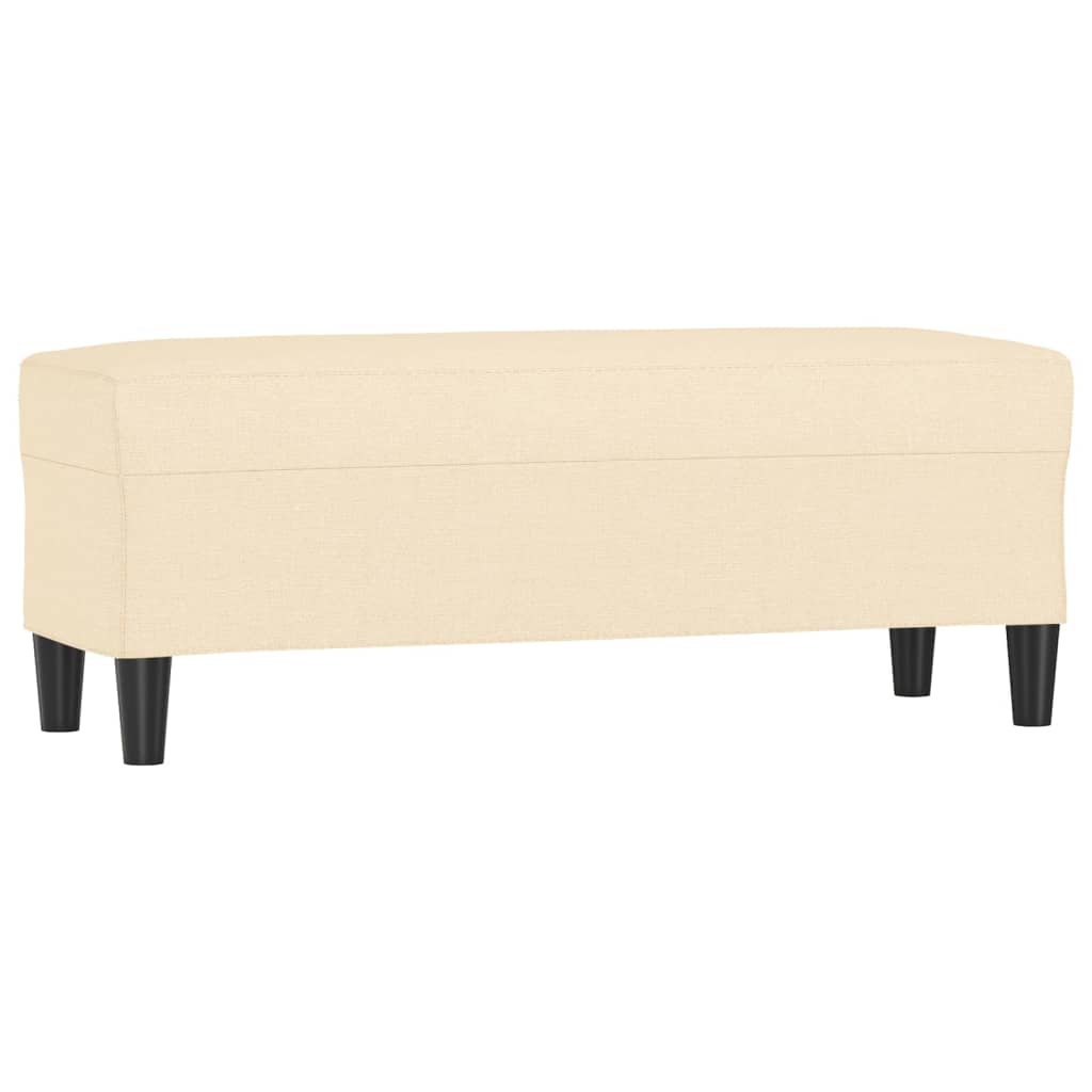 Cream Colored Bench 100 x 35 x 41 cm Fabric