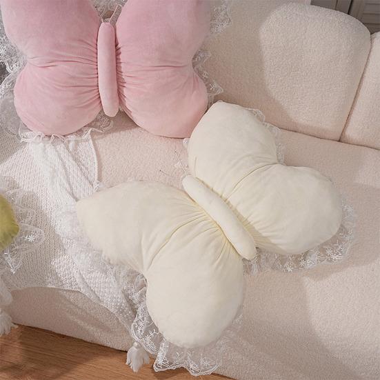Подушка-бабочка, мягкая подушка-бабочка с кружевной оборкой, декоративная подушка для дивана, для дома, гостиной, спальни