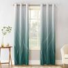 Turquoise Gradient Line Texture Blackout Curtains For Living Room Bedroom Window Treatment Blinds Drapes