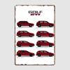 Supercar GTI Generations Red Sports Car  Metal Poster Sign Club Wall Art Plaque Tin Sign Room Decoration Home Decor