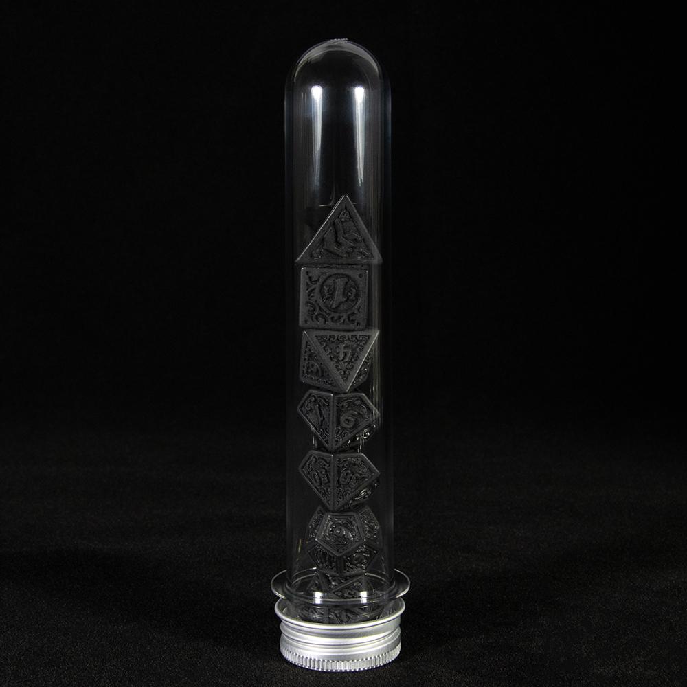 7pcs/set Polyhedral Dice with Tube Playing for DND RPG COC Cthulhu Running Team Board Game Accessories