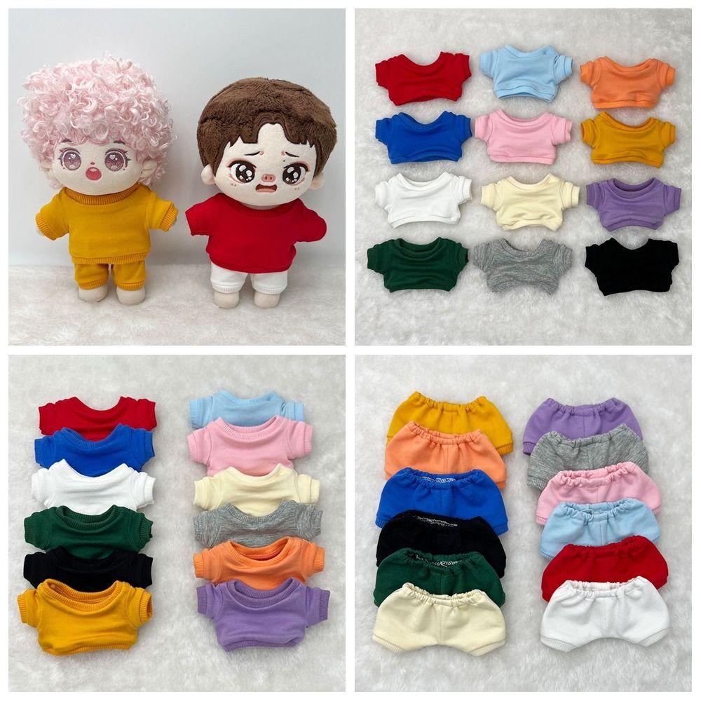 Хлопковая кукла 20 см, рубашка, однотонная детская футболка 20 см, одежда для самостоятельного изготовления