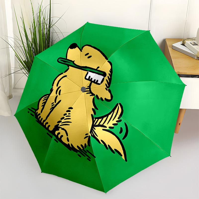 1pc Cute Dog Automatic Folding Umbrella - 8-Rib Automatic Open/Close, Large Canopy Birthday Festival Gift yy251217132