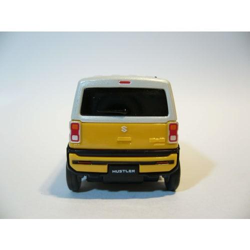 SUZUKI New Hustler Pull-Back Car Diecast Model Car Color Sample Active Yellow and White Two-Tone