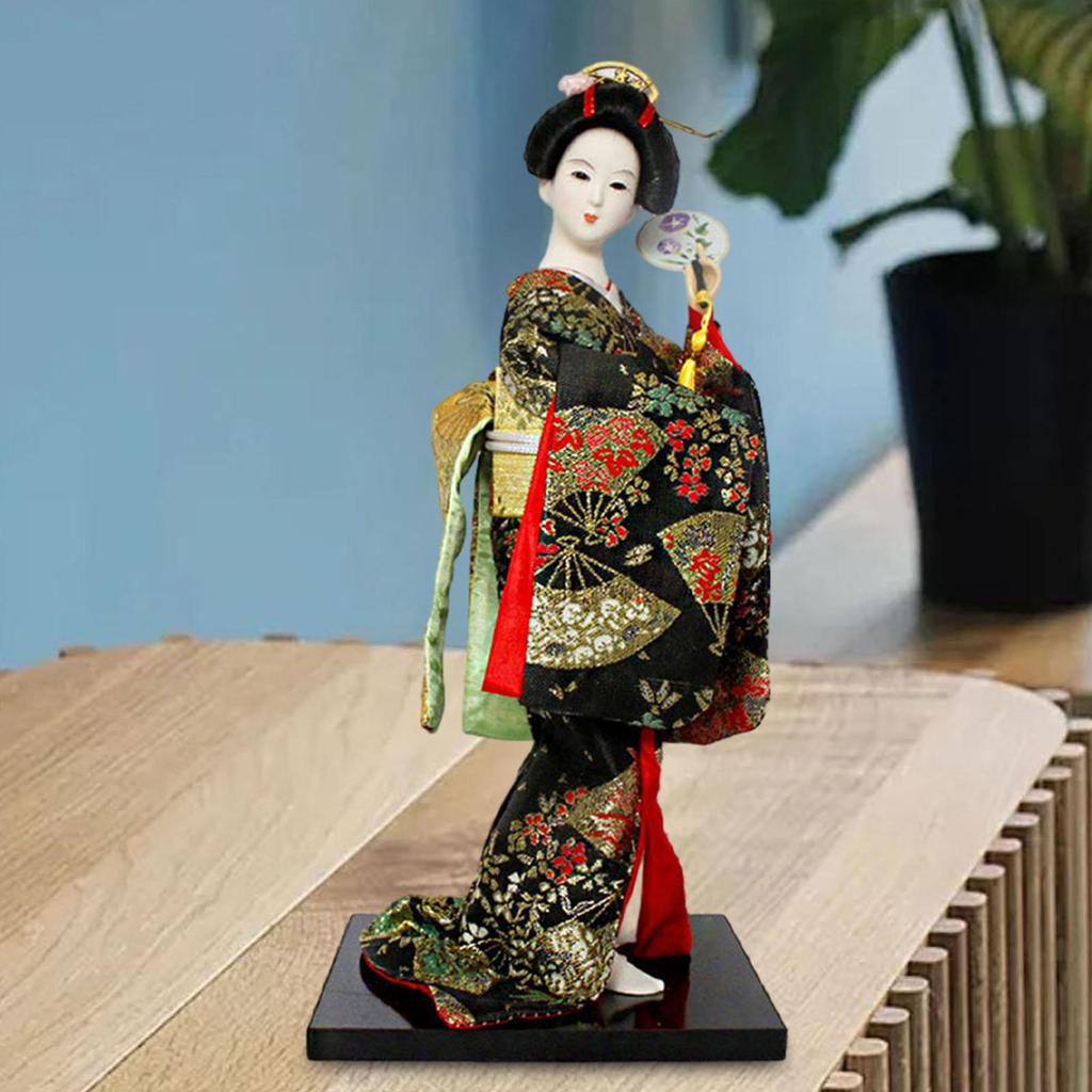 12inch Japanese Geisha Figurine Doll Tabletop Ornament Height 30cm Handcrafted Girl Statue Versatile