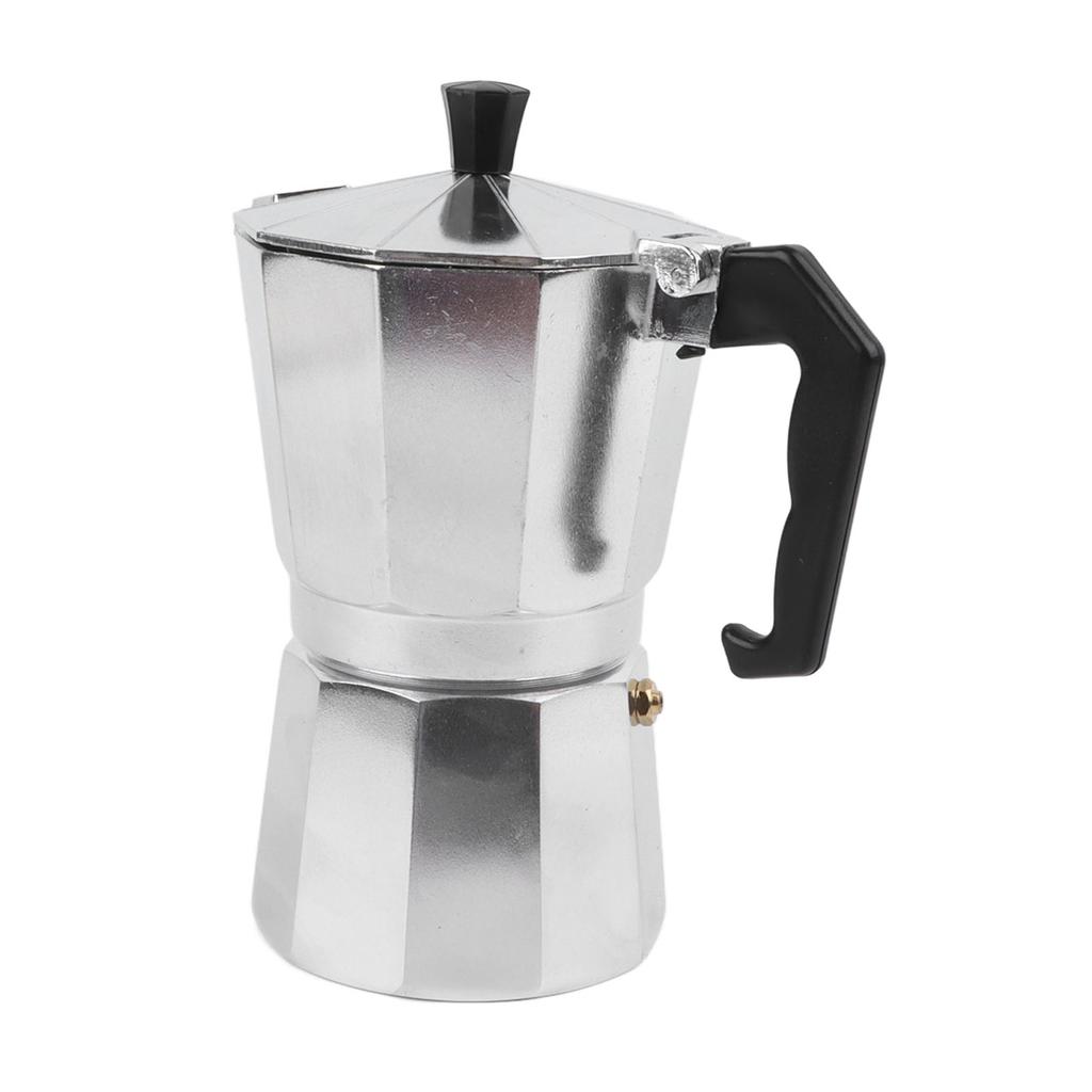 300ml 10oz 6 Cup Moka Pot Aluminum Alloy Moka Coffee Pot Portable Coffee Maker for Home Outdoor Cafe