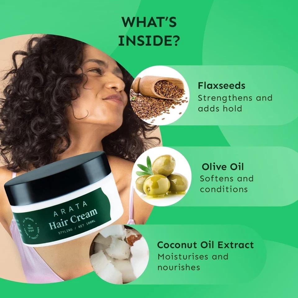 Arata Styling Hair Cream For Moisture All Hair Types 100g