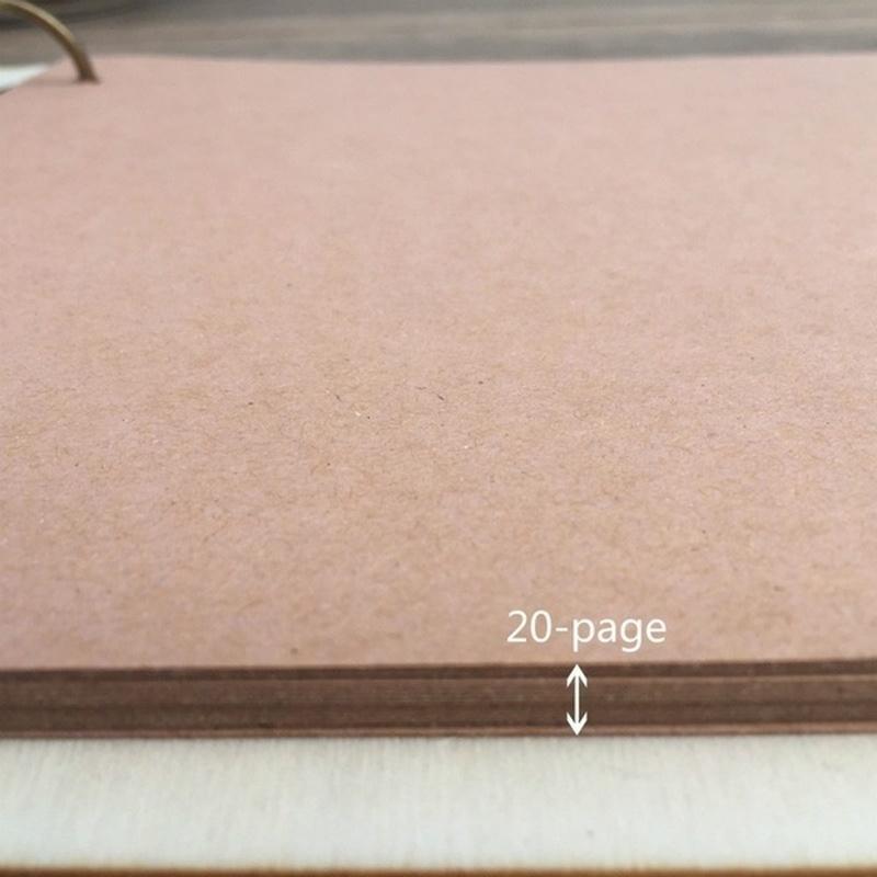 1PCS Свадебное украшение гостевая книга деревянное дерево DIY ремесленный альбом скрапбукинг фотоальбом 20 страниц