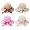 Casual Travel Wide Brim Sun Visor Cap Straw Hat UV Protection Beach Hat
