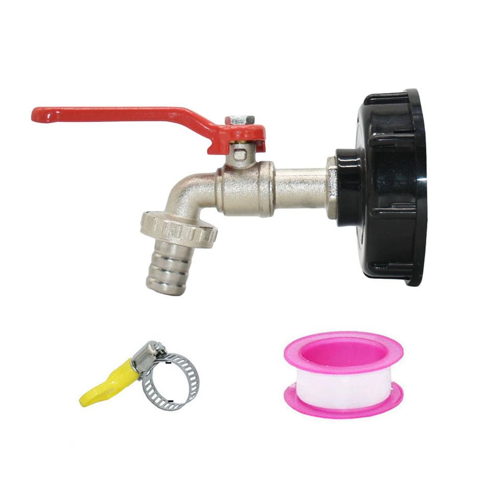 IBC Tank Adapter S60X6 Thread To 15mm 5/8 Hose Connector Fitting Faucet Alloy Tank 1000 Liter IBC Water Valve