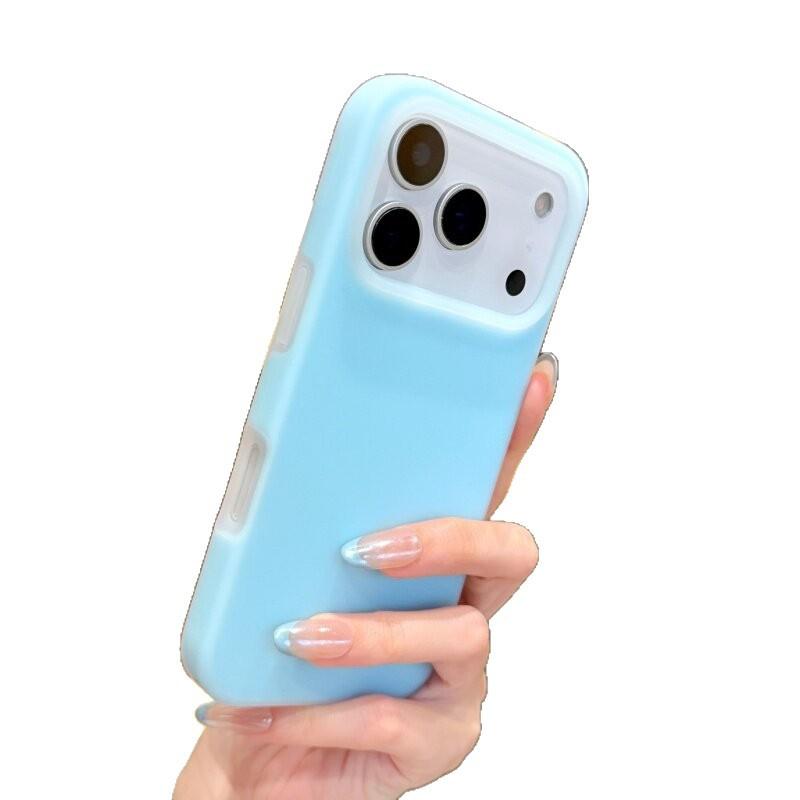 Применимо к чехлу для мобильного телефона iPhone17ProMAX, жидкий силикон желе Apple 16 всесторонний Al кнопка противоударный мягкий чехол
