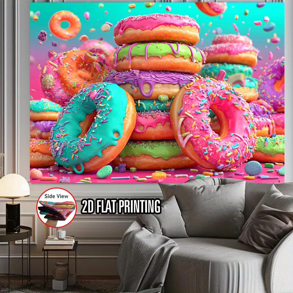 Colorful Donut Birthday Party Banner, for Birthday Party Photo Booth Decor