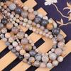 4/6/8/10/12 мм бусины из натурального камня круглые великолепные матовые свободные бусины Пикассо для изготовления ювелирных изделий своими руками ожерелье браслет