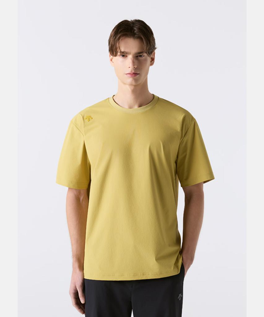 DESCENTE Двухцветная футболка с коротким рукавом Мустард Sr121Dts31