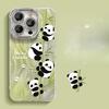 Милая зеленая панда из бамбука подходит для чехла для телефона Apple 16promax 15, тюлевой пленки для объектива 14, подставки 13 и защитного чехла