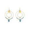 Серьги Turquoise Luxenter с отделкой из желтого золота 18 карат - Tuba