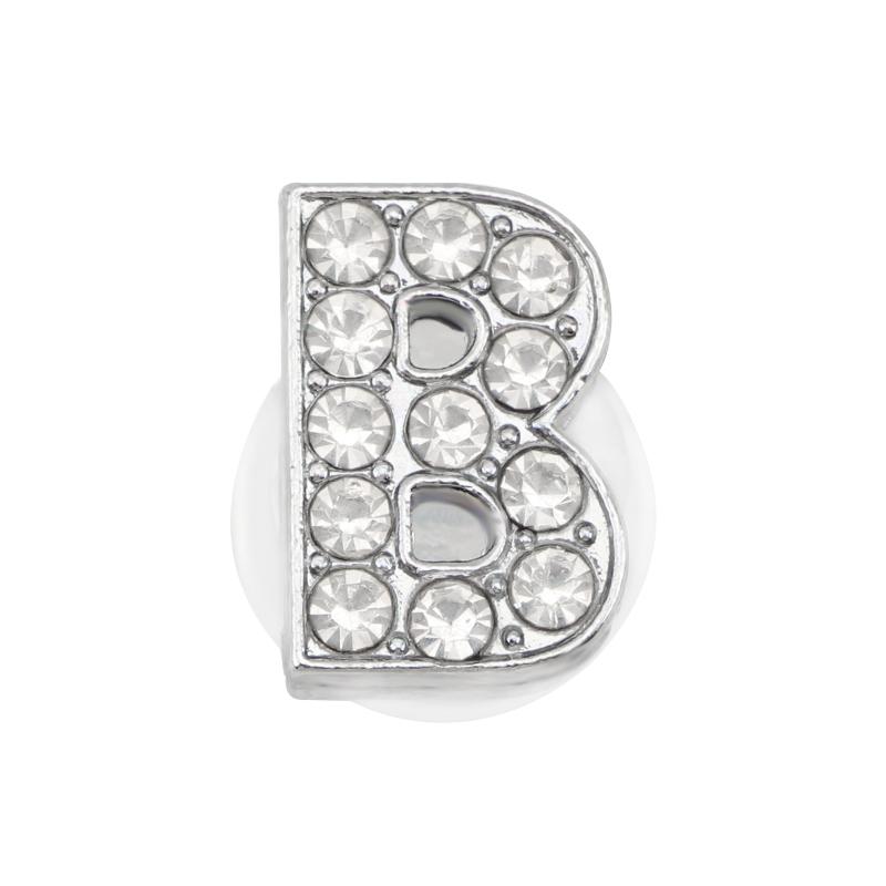 1 шт. Шармы для обуви Блестящие Стразы Буква Кристалл Алфавит Шарм для обуви Украшения Ювелирные изделия Слайдер Браслет Наручные повязки Аксессуар