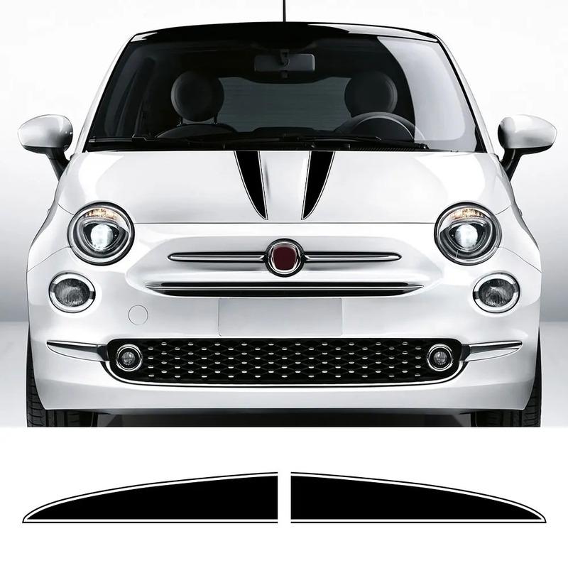 Car Hood Bonnet Stickers Stripes Styling Vinyl Film Decals for Fiat 500 Abarth 595 Auto Body Decoration Tuning Accessories