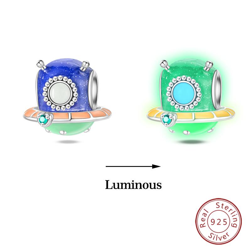 Copper Glow In The Dark Firefly Honeybee Star Charms Beads Fit Qikaola Original Bracelets Fine Diy Jewelry Gift