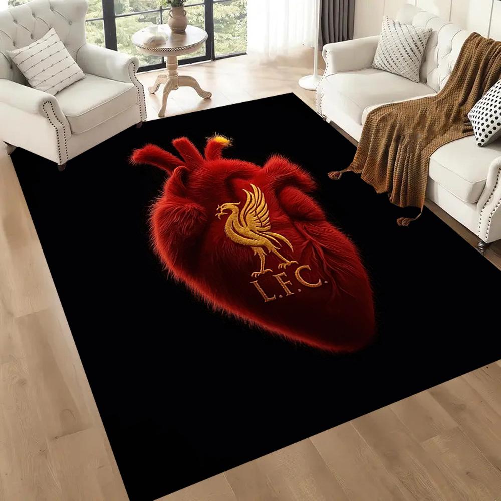 Liverpool Football Club Floor Rug Office Rug Suitable For Bedrooms Playrooms Study Room Dining Room Antislip Carpet Anime Office Decor