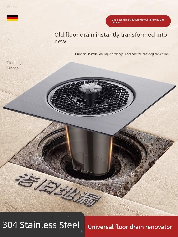 Old Floor Drain Renovation Device, Anti-Odor Device, Universal Sewer Cover for Bathroom, Anti-Odor Return Prevention, Bathroom Filter Net