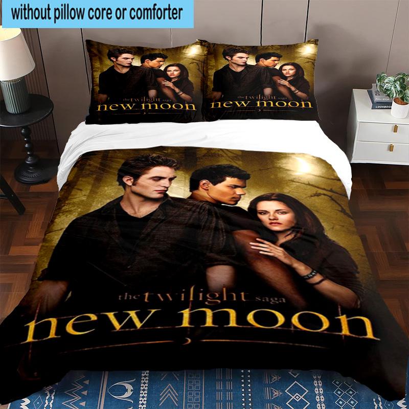 3PCS Eclipse Twilight vampire 3pcs Bedding,Including 3PCS Duvet Cover And 2pcs Pillowcases Perfect for Christmas,Ideal for Bedroom, Dormitory