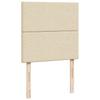Box Spring Bed with Mattress Cream 90 x 190 cm Fabric