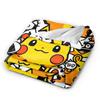 Pikachu Flannel Blanket Winter  Soft Durable Throw Blanket for Students Couch Chair Fashion Bedspread Sofa Bed Cover
