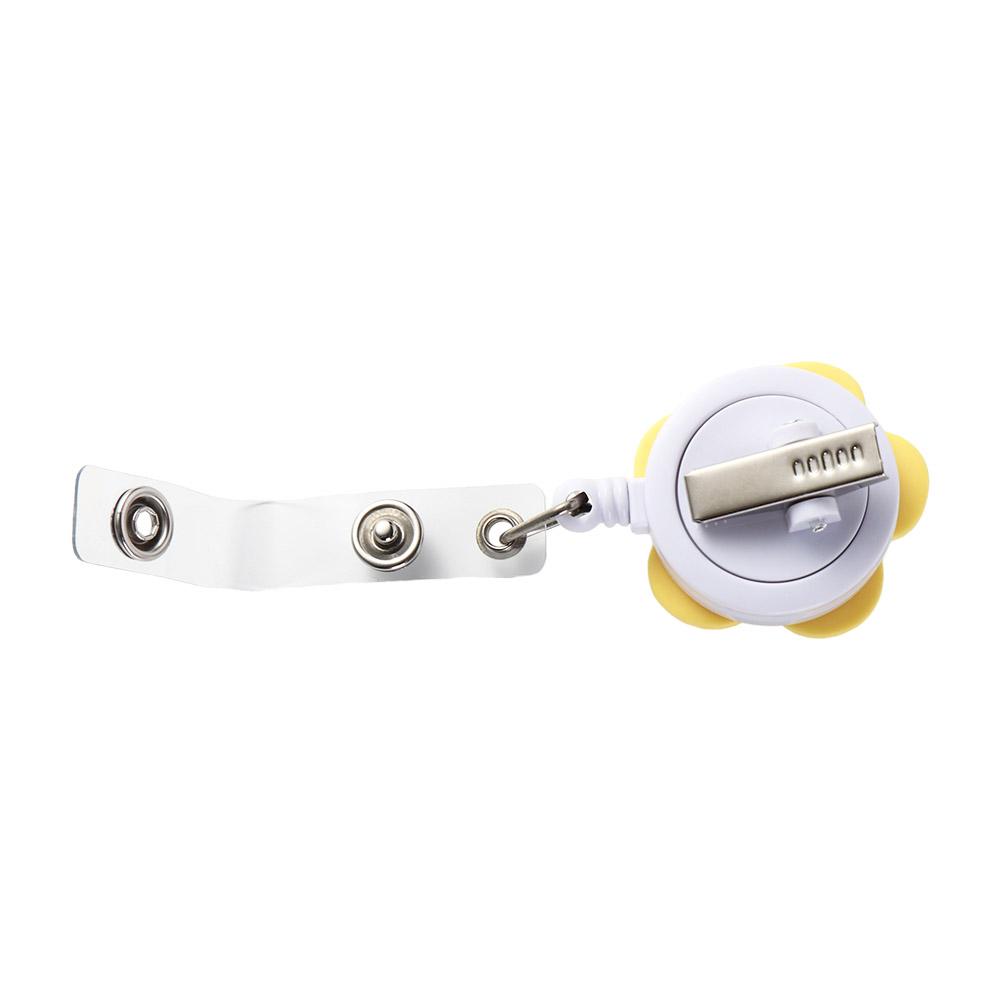 Flower Work Card Clip Name Card Holder ID Card Clips Nurse Badge Holder Retractable Badge Reel