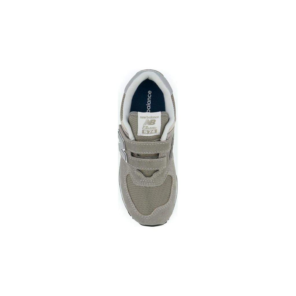 New Balance 574 Hook and Loop Little Kid Core Pack - Grey White Kids Sneakers PV574EVG