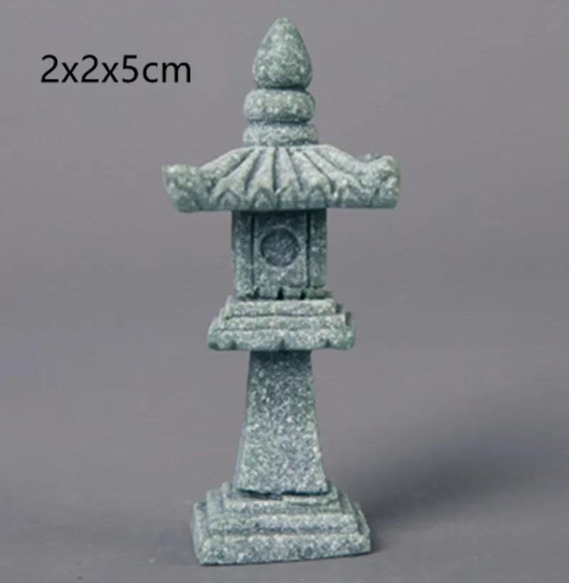 Миниатюрная пагода-фонарь, статуэтка Будды, украшение для сада фей на открытом воздухе, для микроландшафтного двора, аквариума, бонсай, дзен-украшения