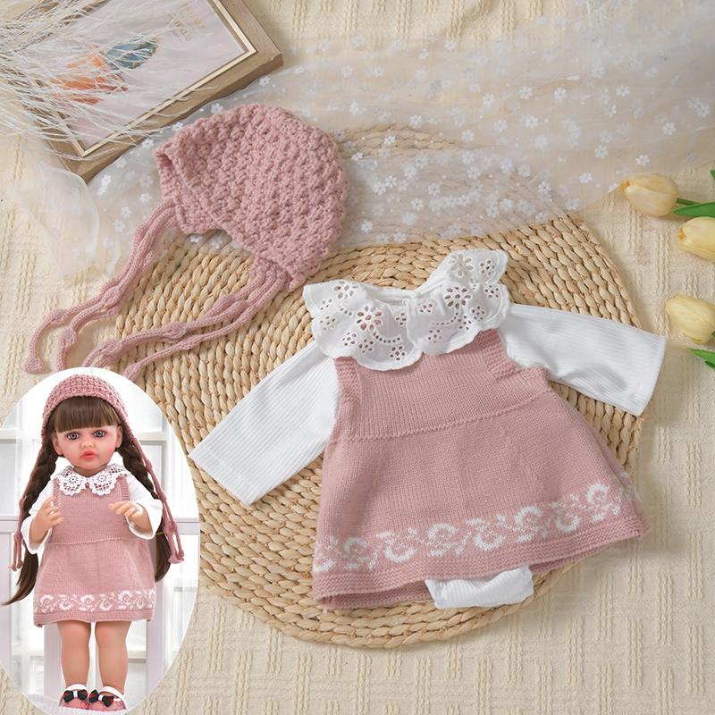 Одежда для кукол для 55 см кук Реборн Одежда для кукол Вязаное платье DIY Игрушка Аксессуары для одежды кукол Для кукол 21,65 дюйма