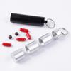Aluminum Alloys Pills Box Waterproofs Medicine Box Case Keychains Holder Container Bottles 3 Grids Small Medicine Bottles