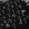 Chrome Hearts Cross Nail Art Accessories - Distressed Punk Retro Style