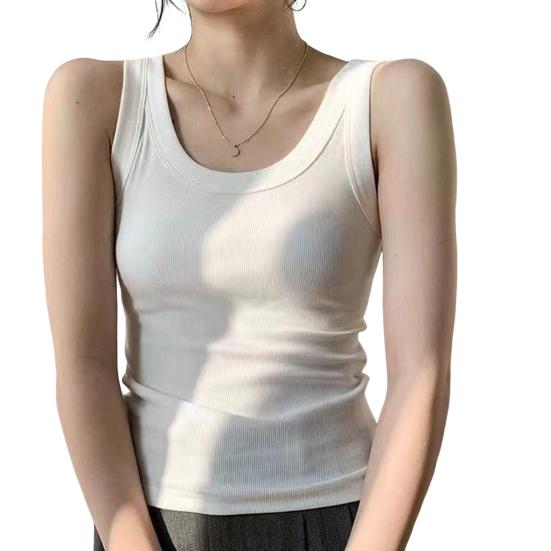 Women Sport Vest O-neck Sleeveless Tank Tops Solid Color Slim Fit Moisture-Wicking Bottoming Tops Streetwear