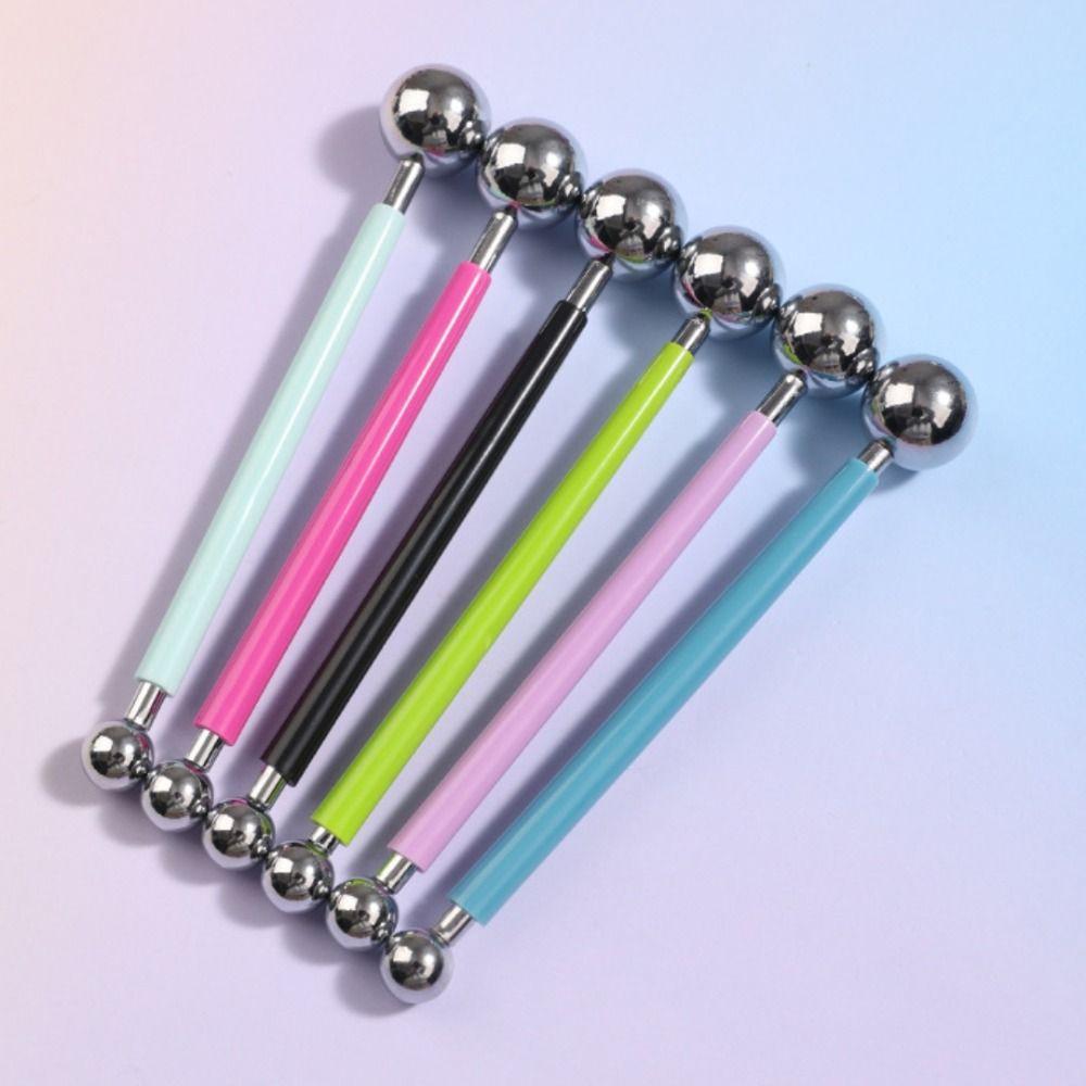 4pcs Metal Ball Sculpture Modeling Tools Double-Ended Modeling Ceramics Set Portable Clay Tools