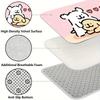 Cute dog-themed couple patterned floor mat, made of polyester fabric, machine washable, suitable for bedrooms and living rooms.