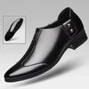 Men's Casual Leather Shoes Classic Black Business Dress Shoes Lightweight PU Soft Leather Hoes Men Dress Shoes Slip-On Loafers
