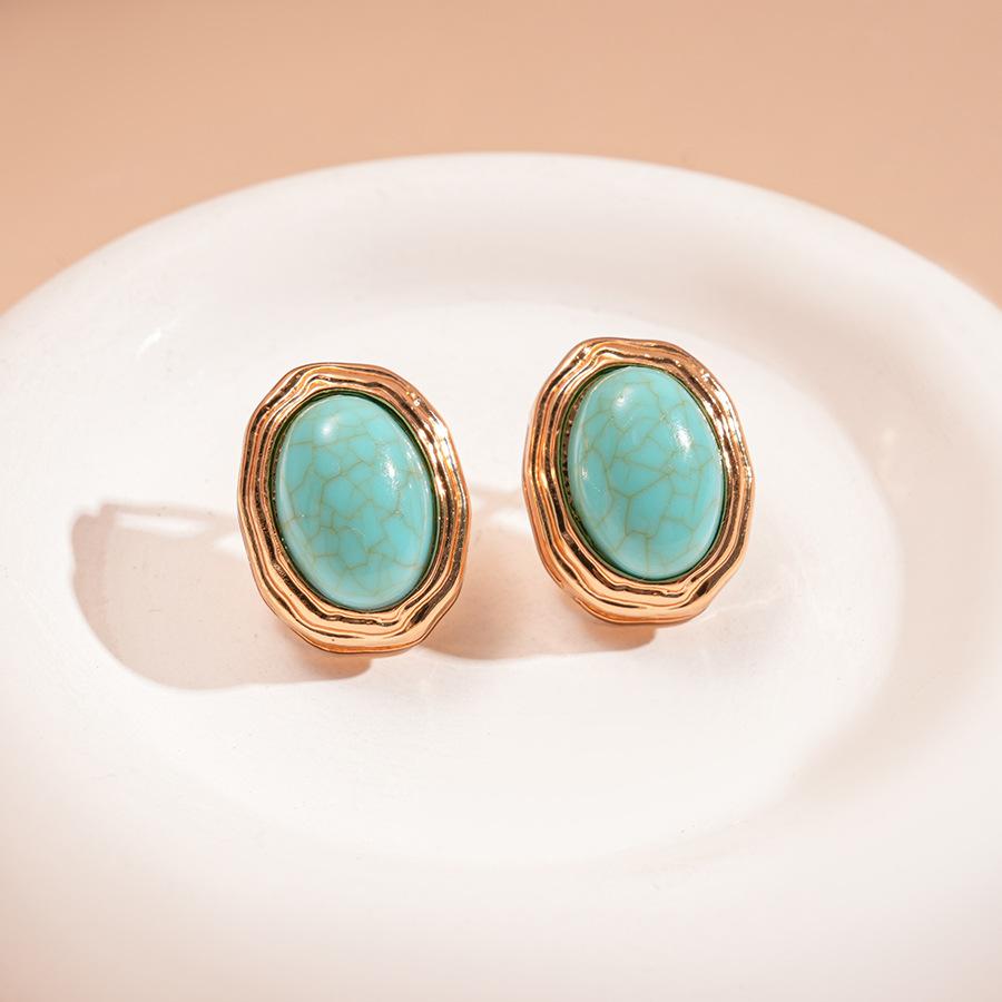 Бохо Многослойное колье-цепочка с бирюзой, браслет, серьги, набор украшений, этнический стиль, бусины, чокер